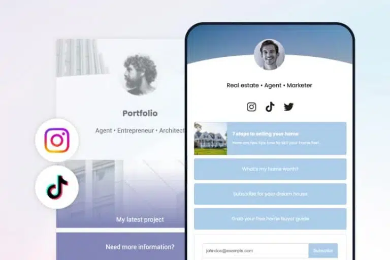 10 Examples of Link in Bio Pages for Real-Estate Agents on Instagram