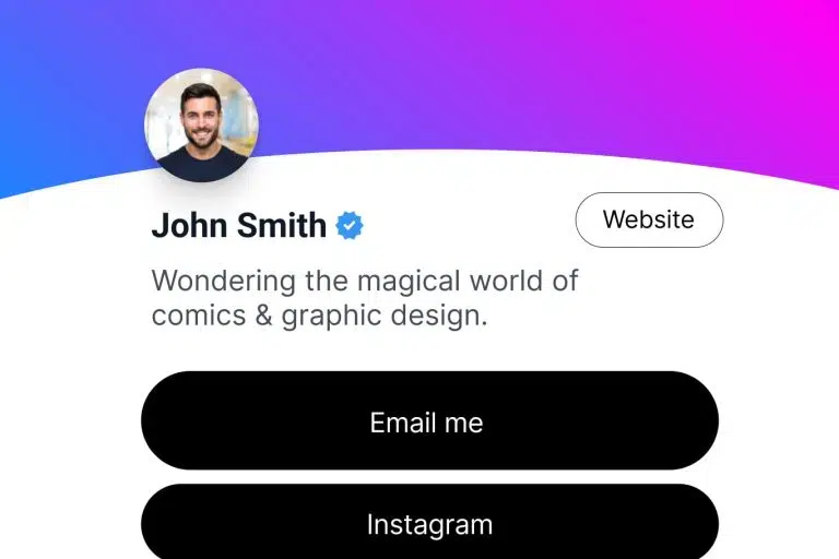 Personal website and link-in-bio page