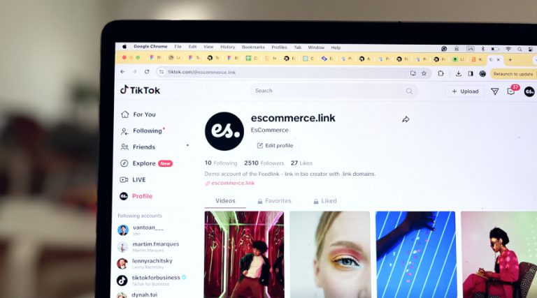 Etapas para adicionar link na biografia do TikTok